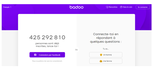 Ouvrir un compte sur badoo.com