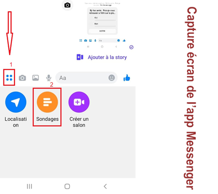 Faire un Sondage sur l'application mobile Messenger (iPhone et Android)