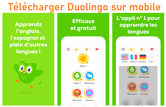 Télécharger Duolingo sur mobile