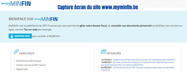 myminfin belgique
