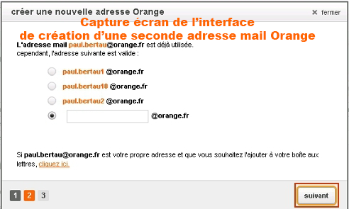acceder nouvelle adresse orange mail
