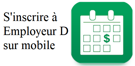 Inscription Employeur D sur application mobile