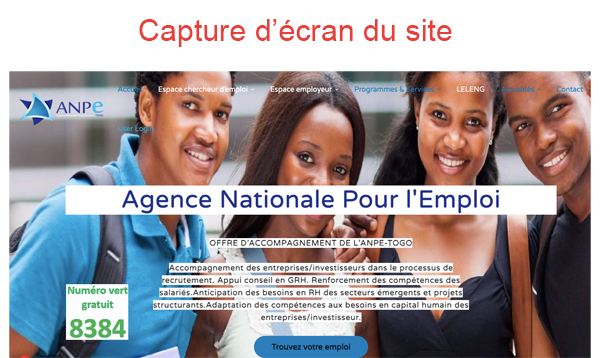 Site de l'Agence Nationale Pour l’Emploi