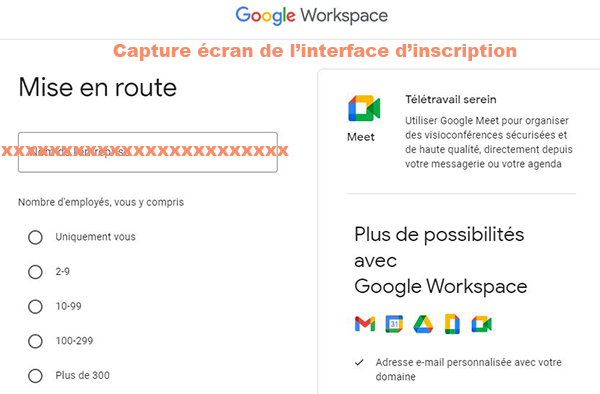 ouvrir un compte google workspace