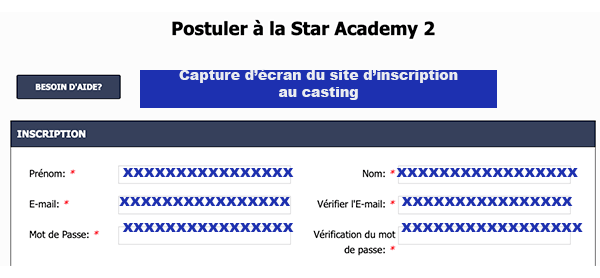 Star Academy 2023 candidats inscription