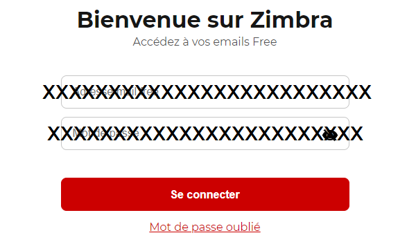 Se connecter au webmail Free Zimbra