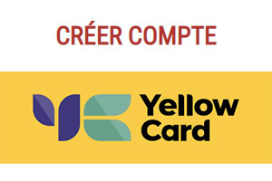 Création du compte Yellow card