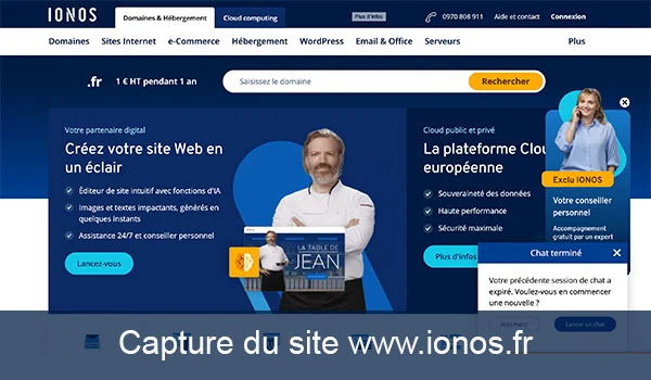 S'inscrire sur www.ionos.fr