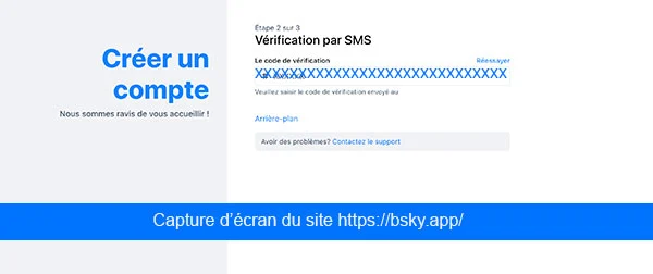 Créer un compte BlueSky en français
